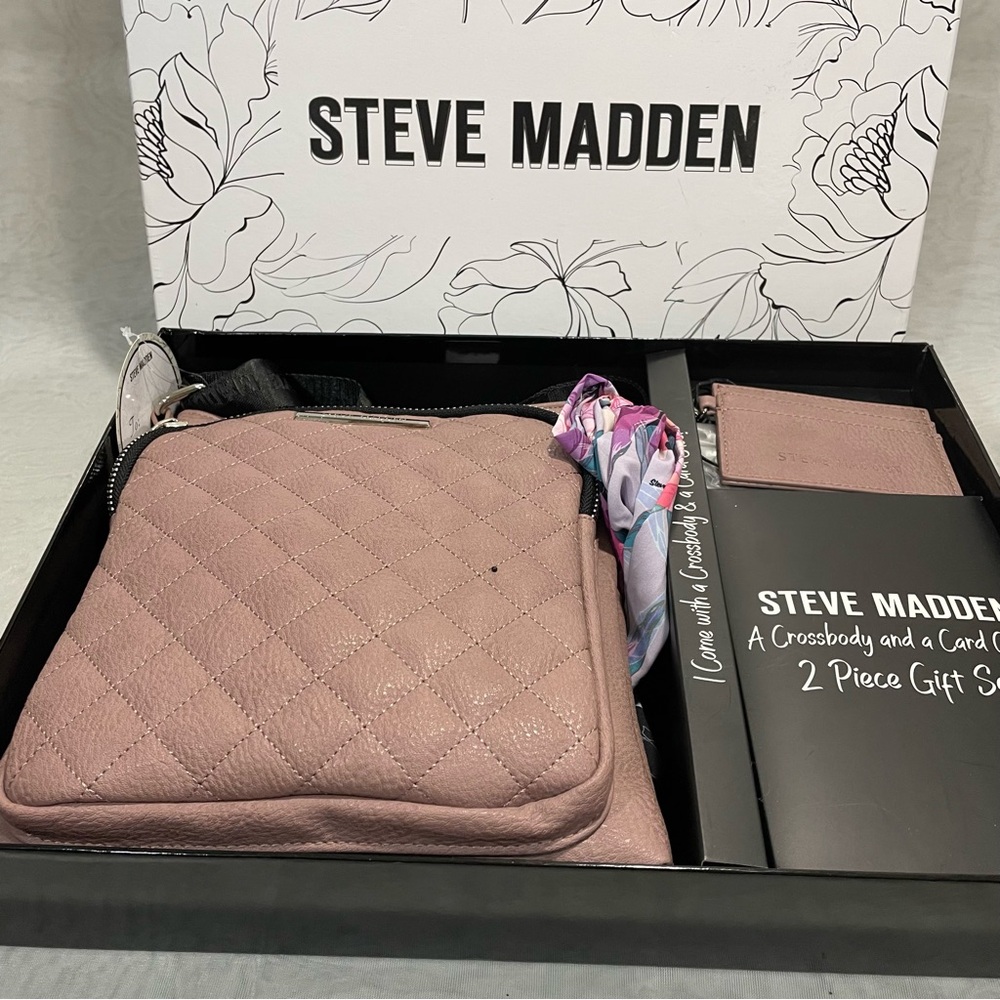 Steve Madden Crossbody, Card case and Scarf/Twilly, NWT - Picture 2 of 9